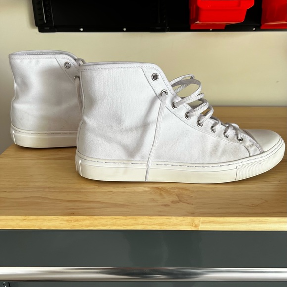 Nothing New Sustainable Hi-Top Sneakers - Size 10 M - White - Picture 3 of 5